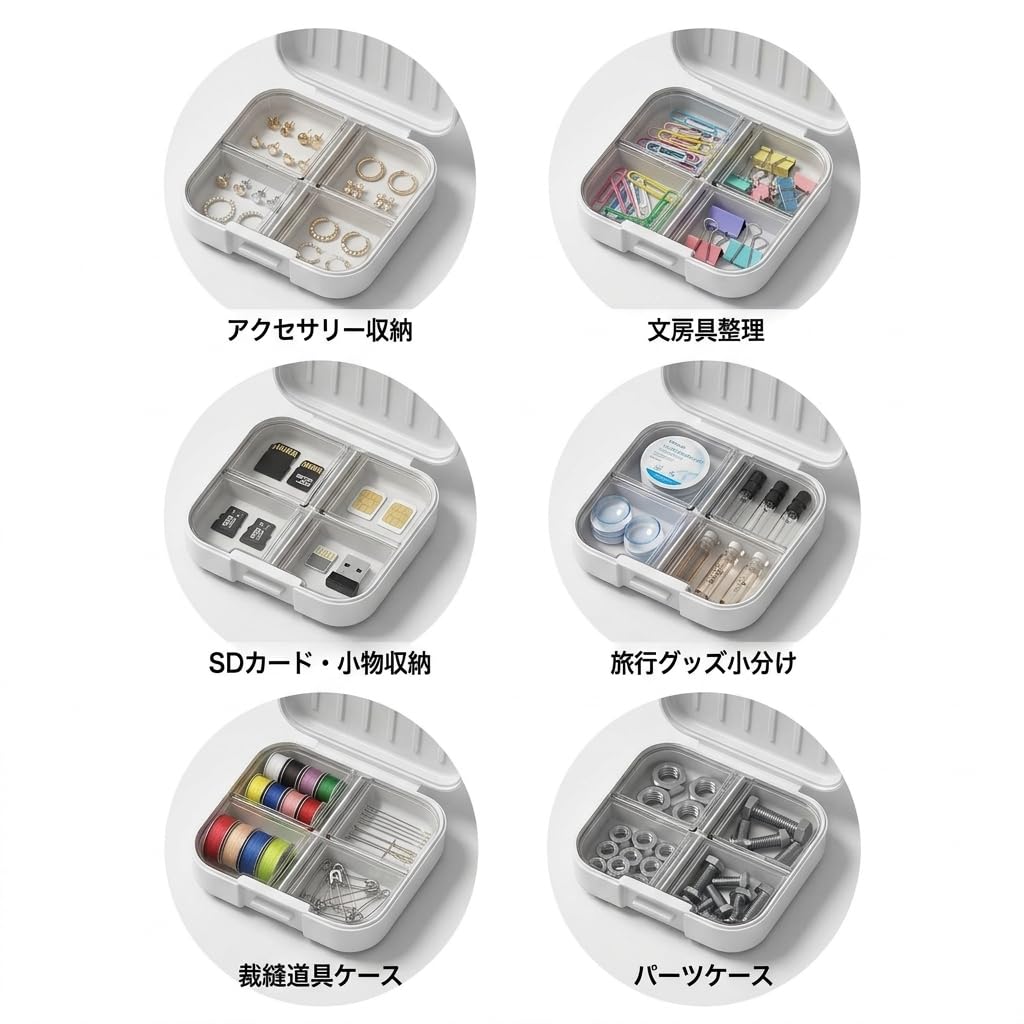 Amazon.co.jp: 【小型2個セット】ikbia サプリケース 携帯用ピルケース